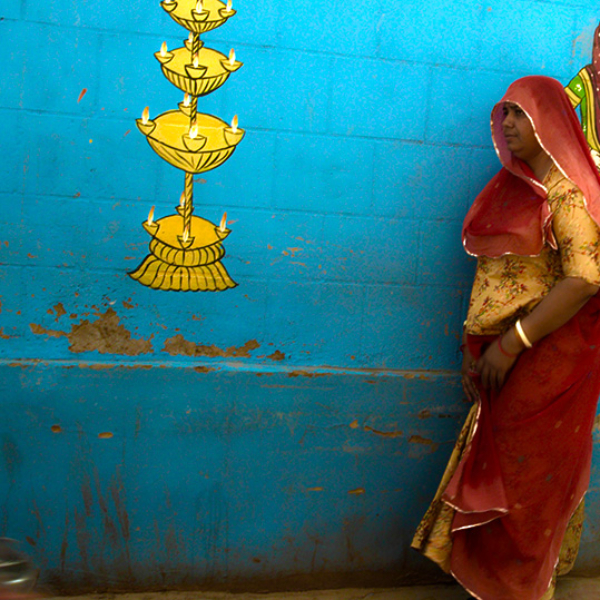 Woman - Painted Wall